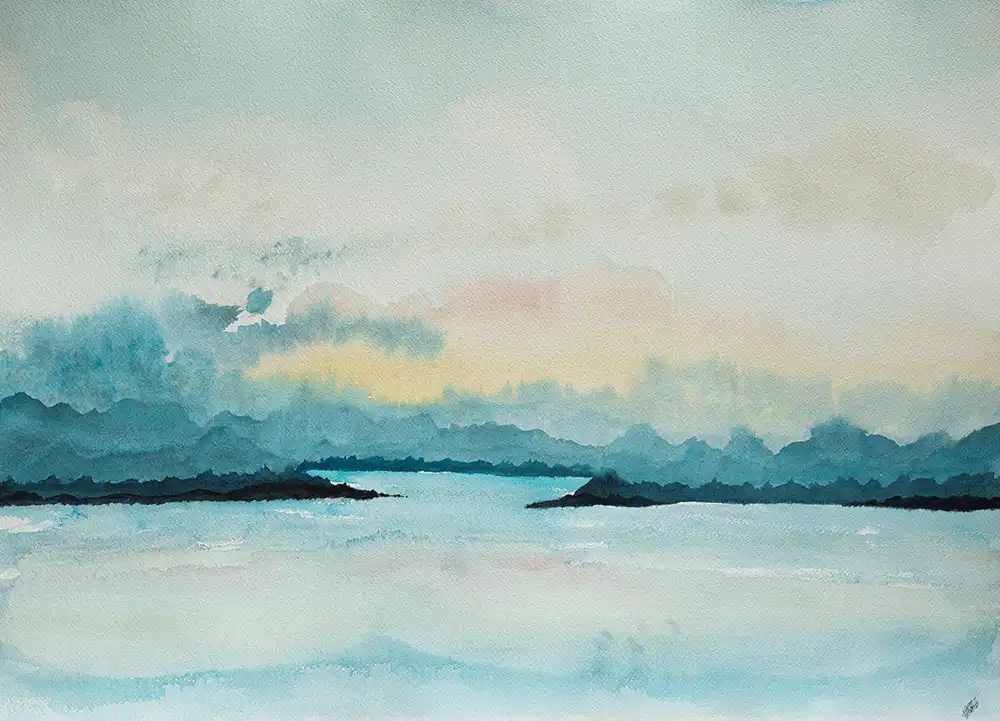 Reproduction d'art d'une aquarelle de Marie Collette