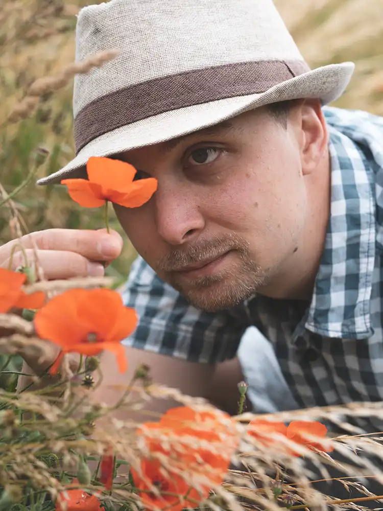 Portrait de Florian Caseau photographe nature créatif